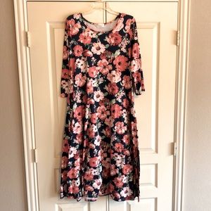 XXL 3/4 Sleeve MIDI dress
